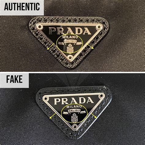 prada nylon fake vs real|Prada authentic handbags guide.